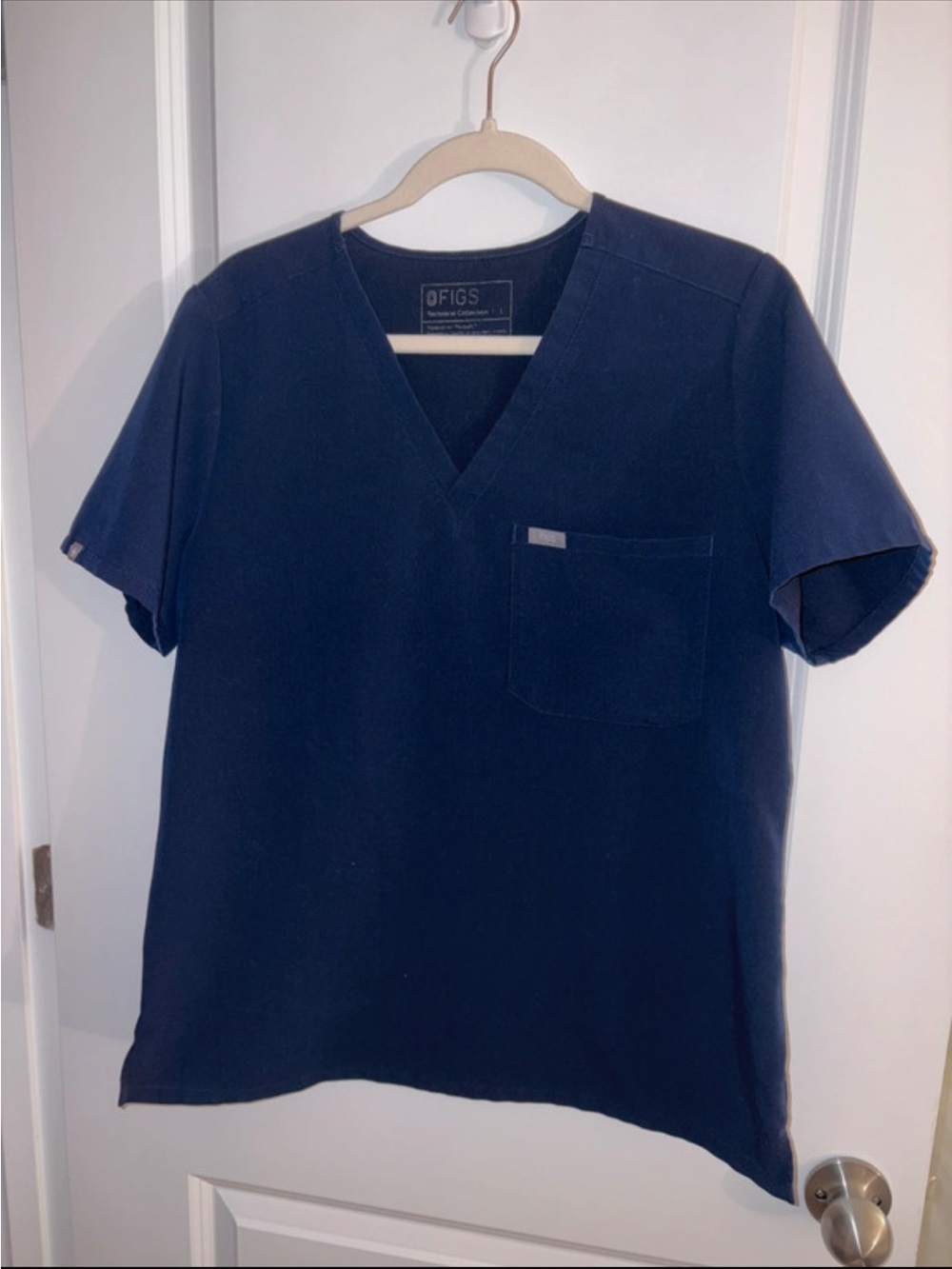 FIGS Navy Catarina One-Pocket Scrub Top